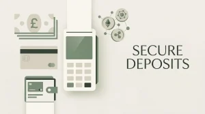 Illustration of GBP casino deposits using debit card, e-wallet and cryptocurrency payment categories