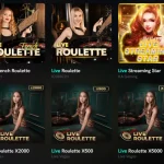 SpinShark live casino lobby or dealer category navigation